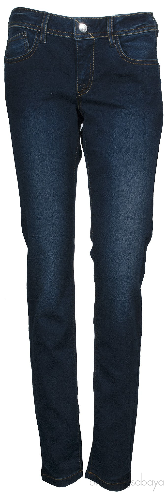 Floral Embroidered Blue Jeans