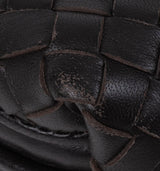 Bottega Veneta Brown Intrecciato Snakeskin Nodini Crossbody Bag