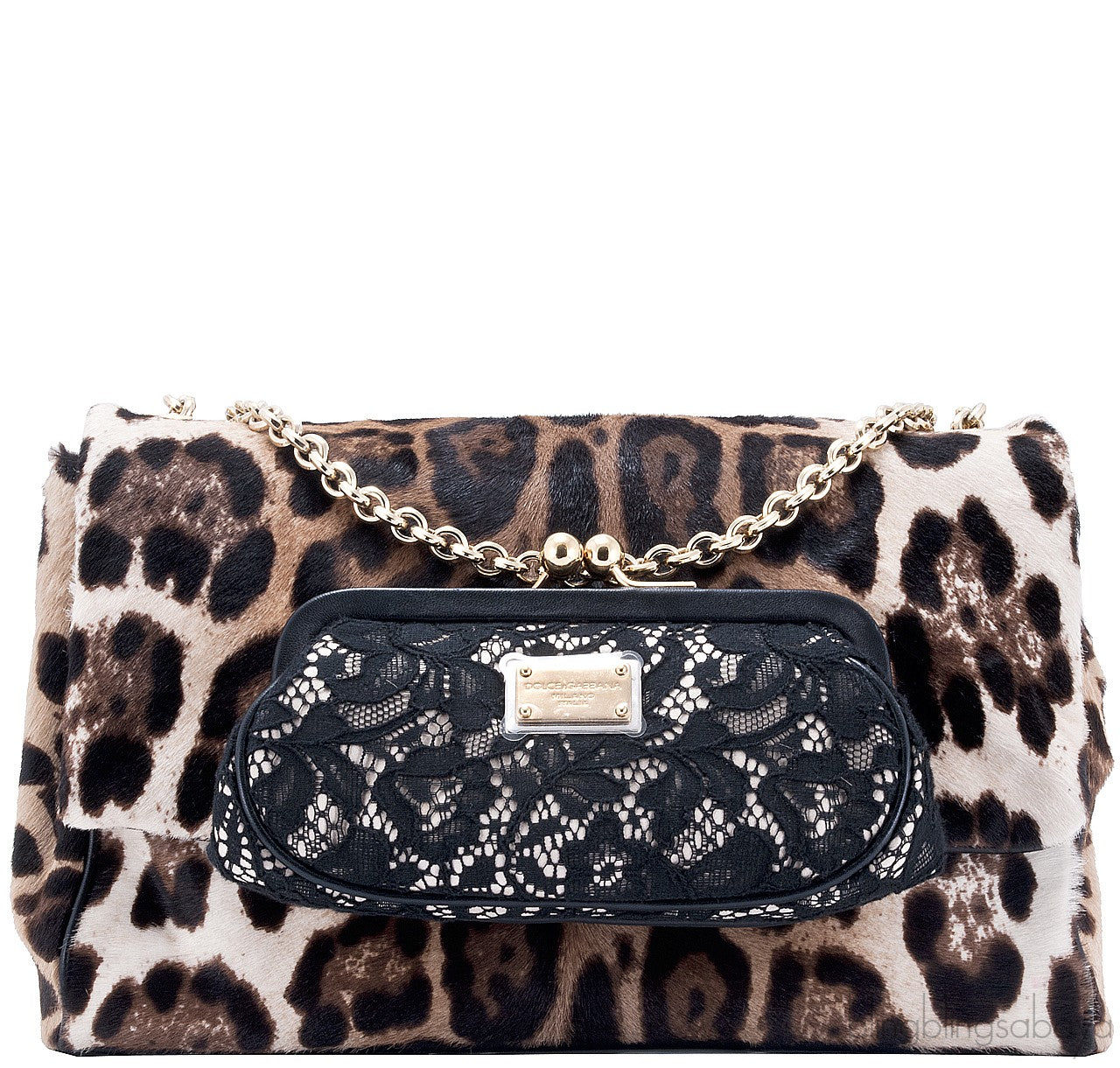 Leopard Pony Hair Shoulder Bag