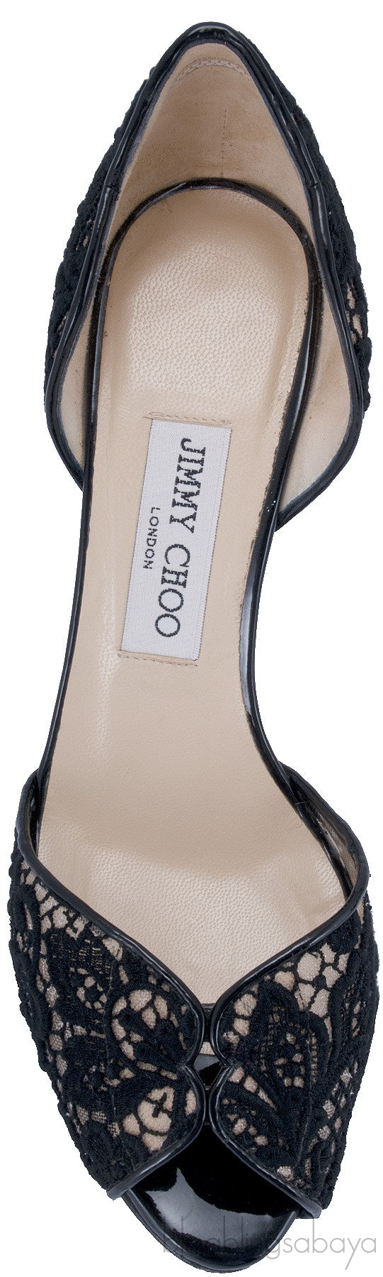 Jimmy Choo Black Flair Peep Sandals