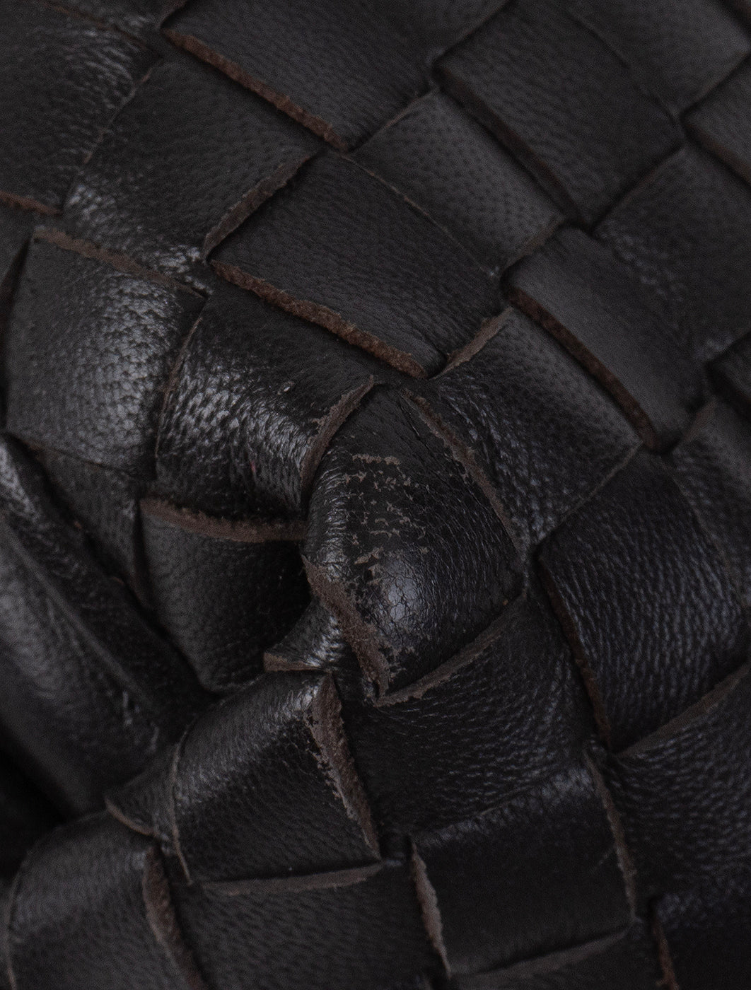 Bottega Veneta Brown Intrecciato Snakeskin Nodini Crossbody Bag