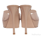 Nude Betty Plexy Platform Mule