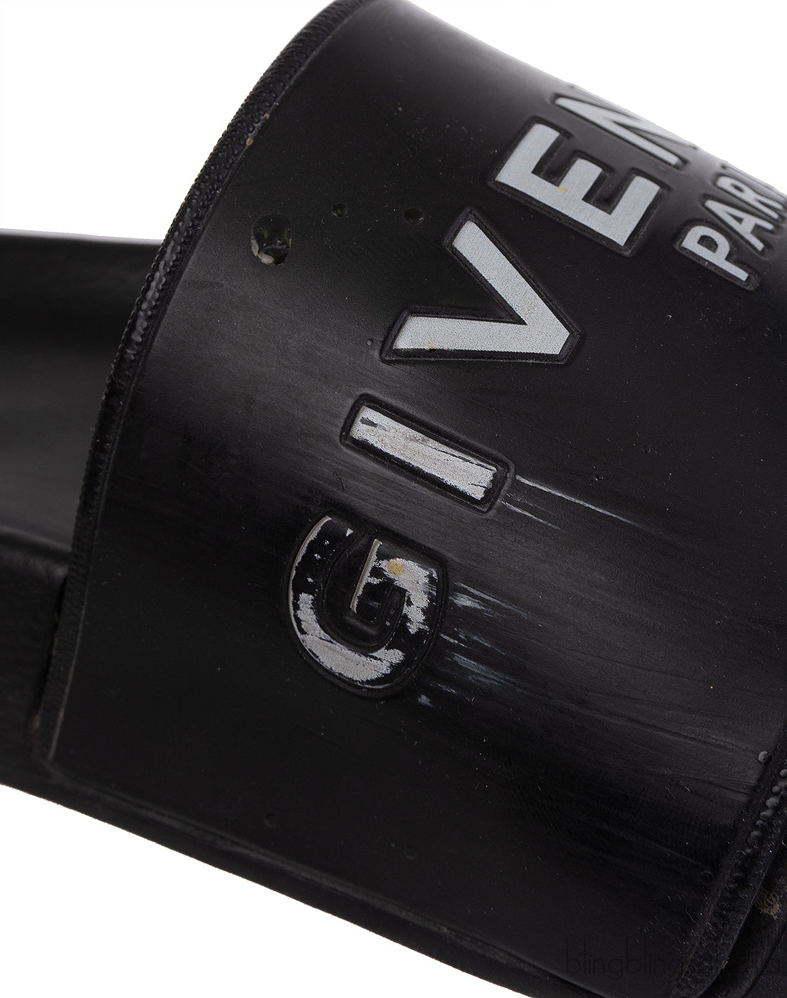 Givenchy Black Logo Print Pool Rubber Slides