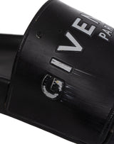 Givenchy Black Logo Print Pool Rubber Slides