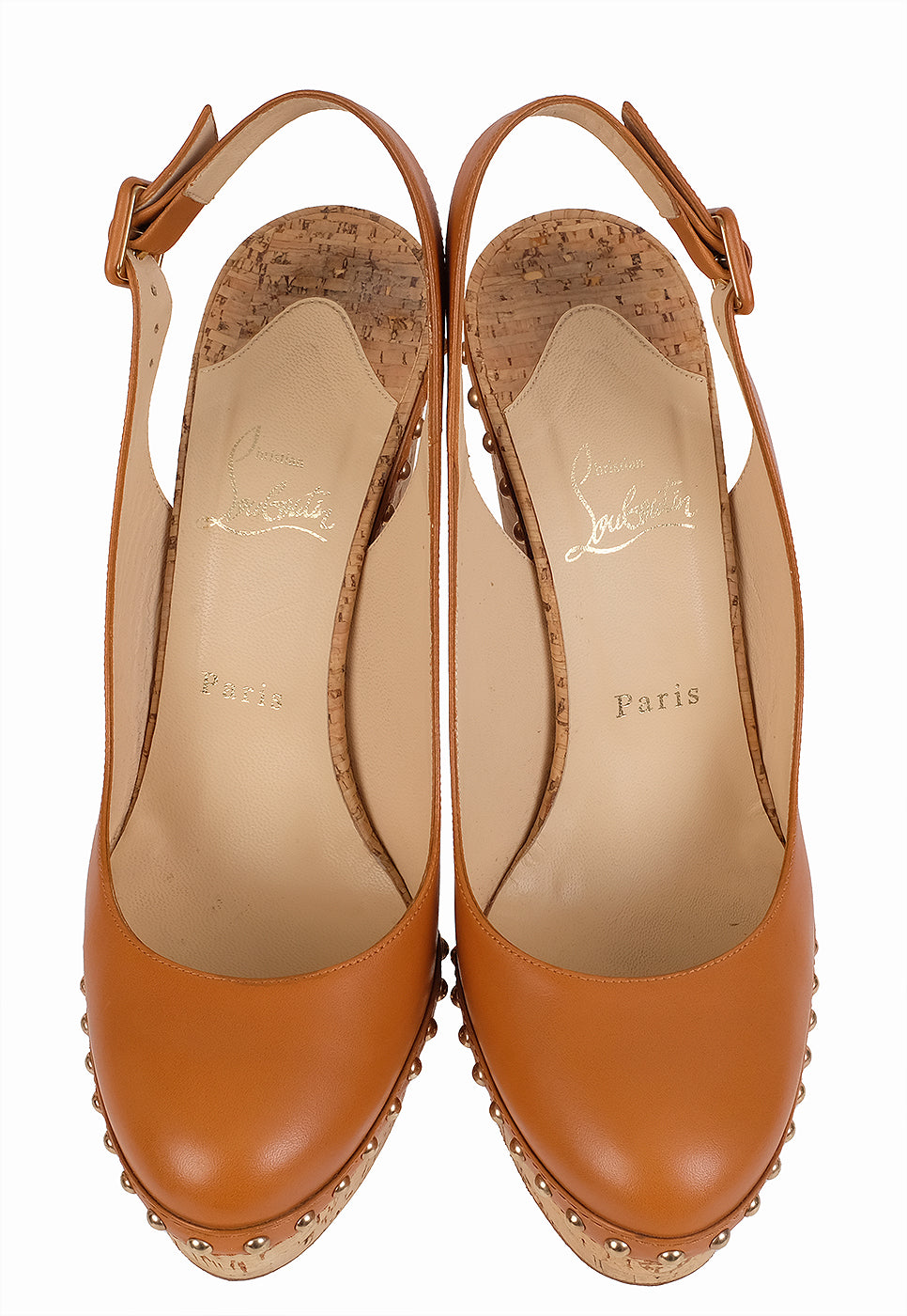 Christian Louboutin Hot Lita 140 Calf/Cork Zeppa Wedge