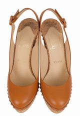 Christian Louboutin Hot Lita 140 Calf/Cork Zeppa Wedge
