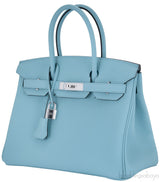 Birkin 30 Bleu Atol Togo PHW