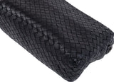 Bottega Veneta Black Intrecciato Seemless Pocket Messenger Bag