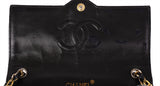 Chanel Vintage Black Quilted Coco Shoulder Bag