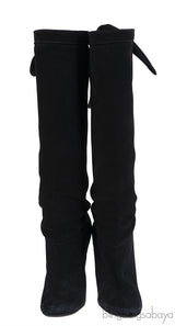 Jimmy Choo Black Suede Knee-high Boots