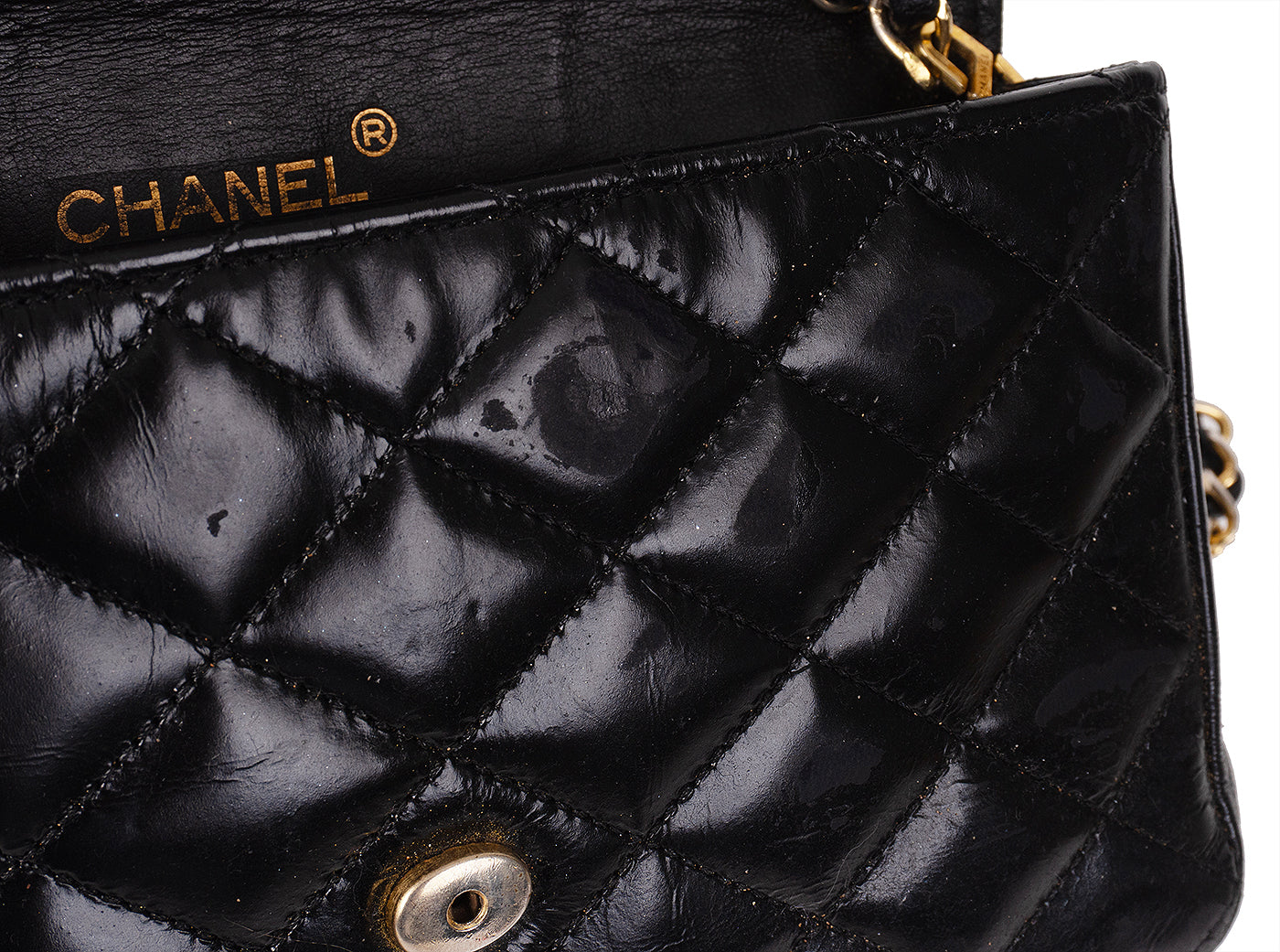 Chanel Vintage Black Quilted Coco Shoulder Bag