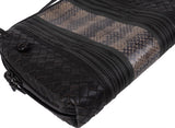 Bottega Veneta Brown Intrecciato Snakeskin Nodini Crossbody Bag