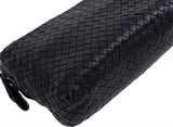 Bottega Veneta Black Intrecciato Seemless Pocket Messenger Bag