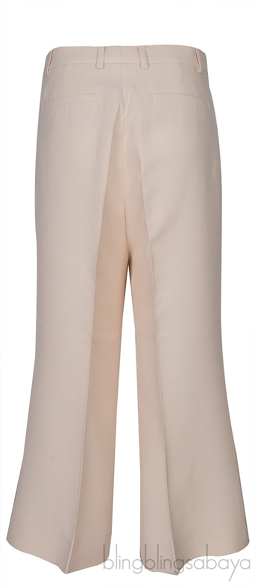 Wide Leg Beige Trouser