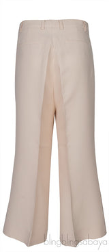 Wide Leg Beige Trouser