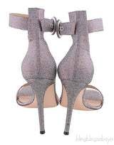 Gianvito Rossi Portifino Textured Lame Slingback