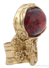 Arty Oval Ring Red