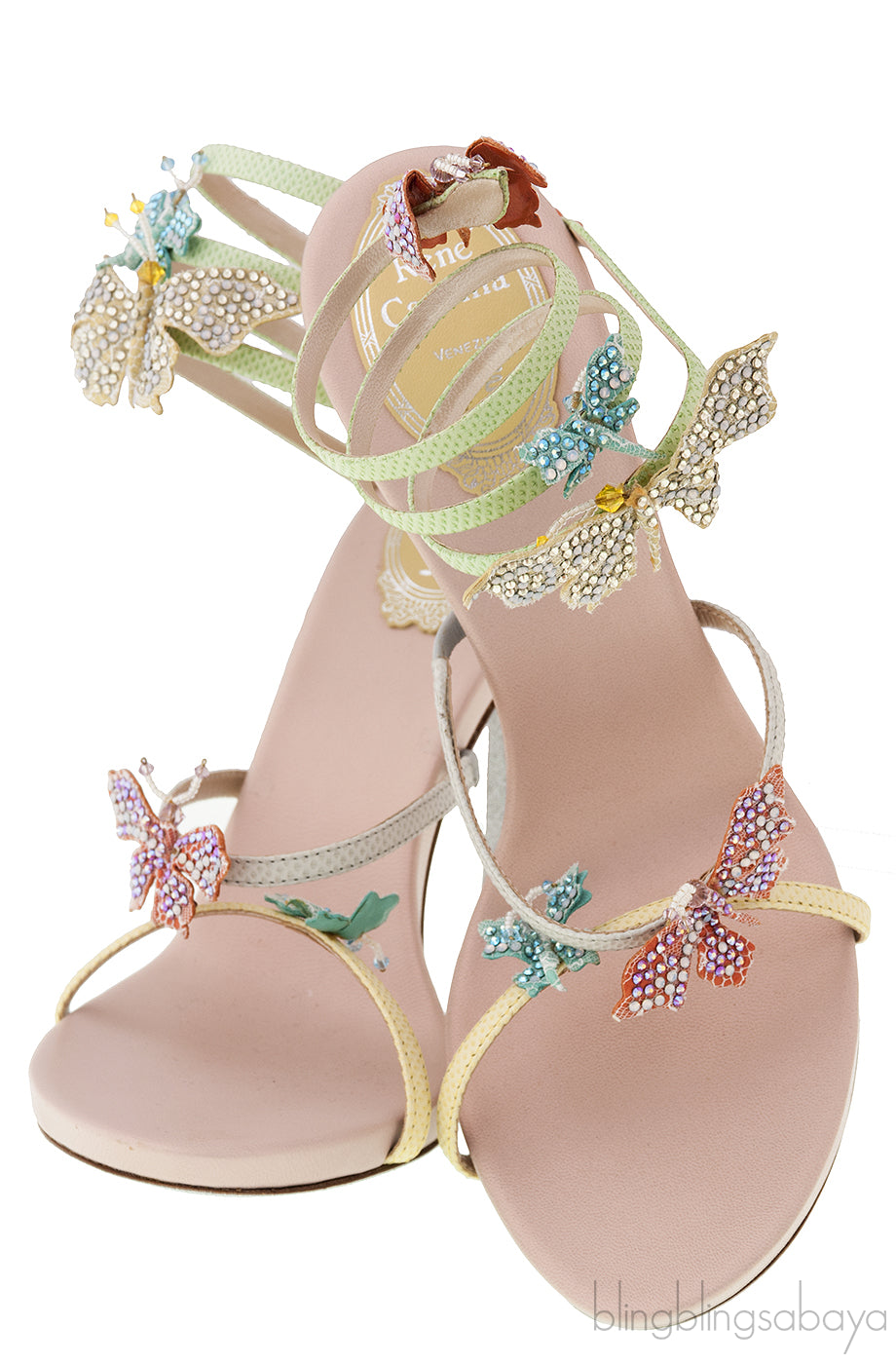 Butterfly Swarovski Twirl Sandals