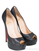 Black Matte Peep Toe Pump