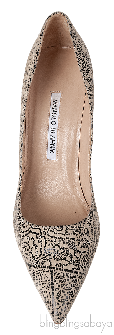 Manolo Blahnik BB Printed Suede Pump
