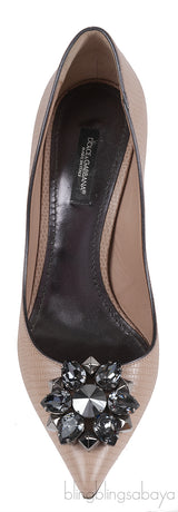 Dolce & Gabbana Kate Iguana Crystal Embellished Pump