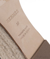 Hermes Black Elda Espadrille in Calfskin