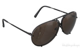 P8478 Aviator Black Sunglasses