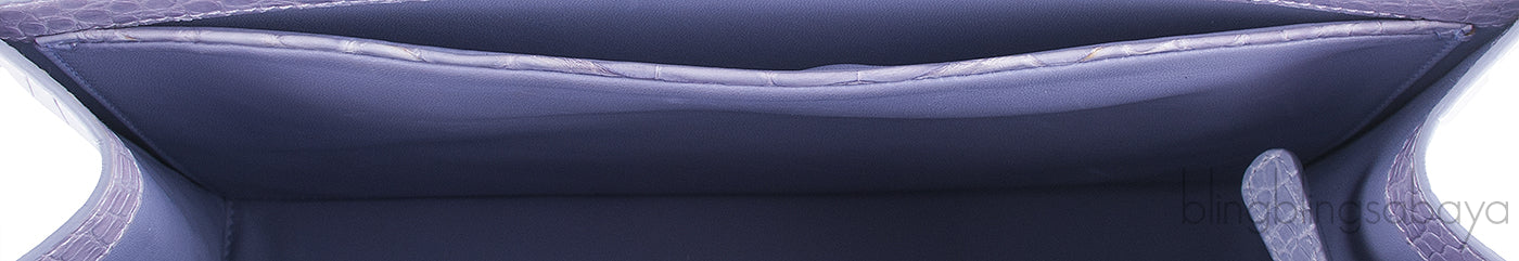 Christian Dior Mitzah Lilac  Crocodile Medium Tote