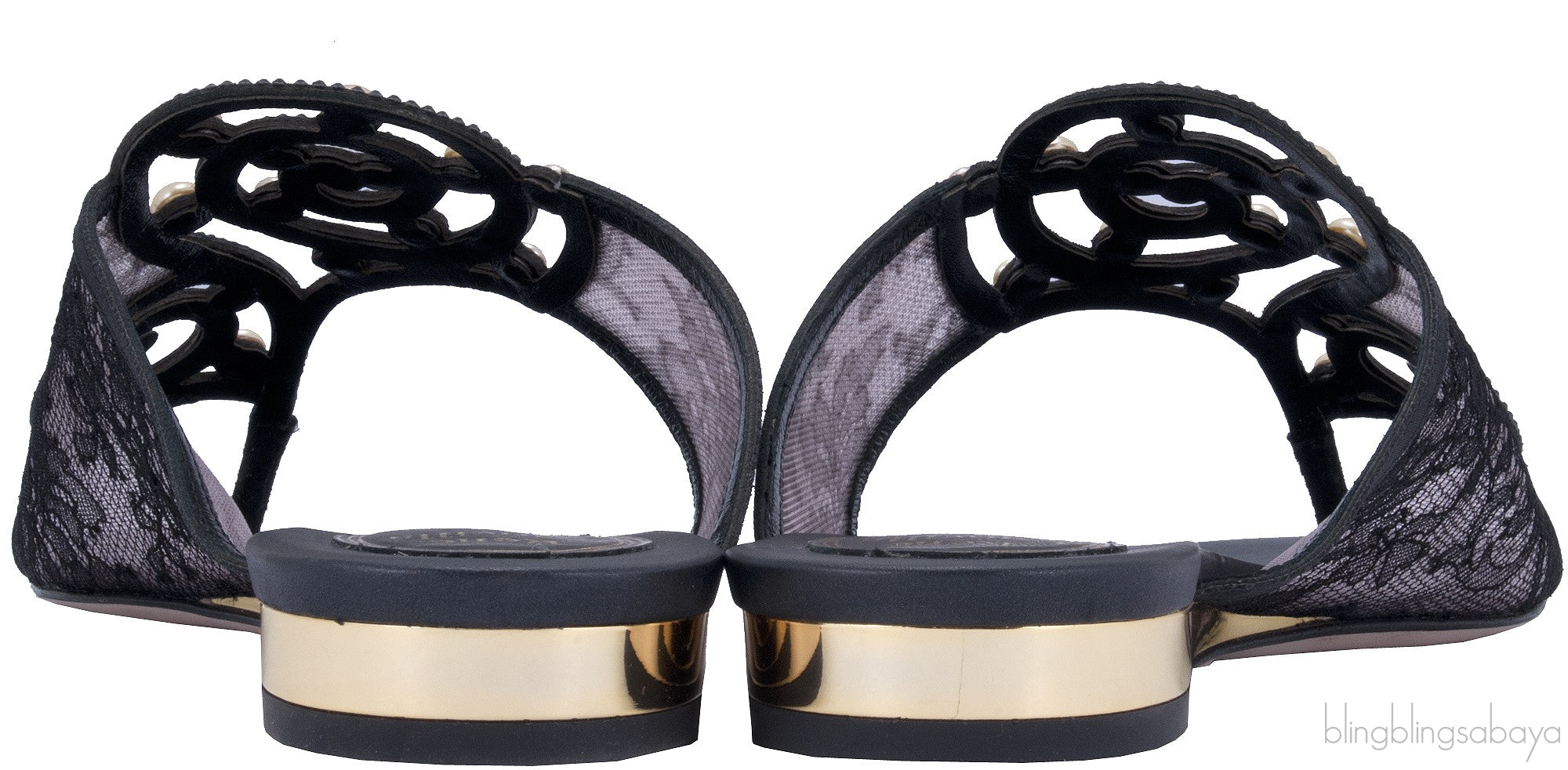 Ruby Black Lace Sandals