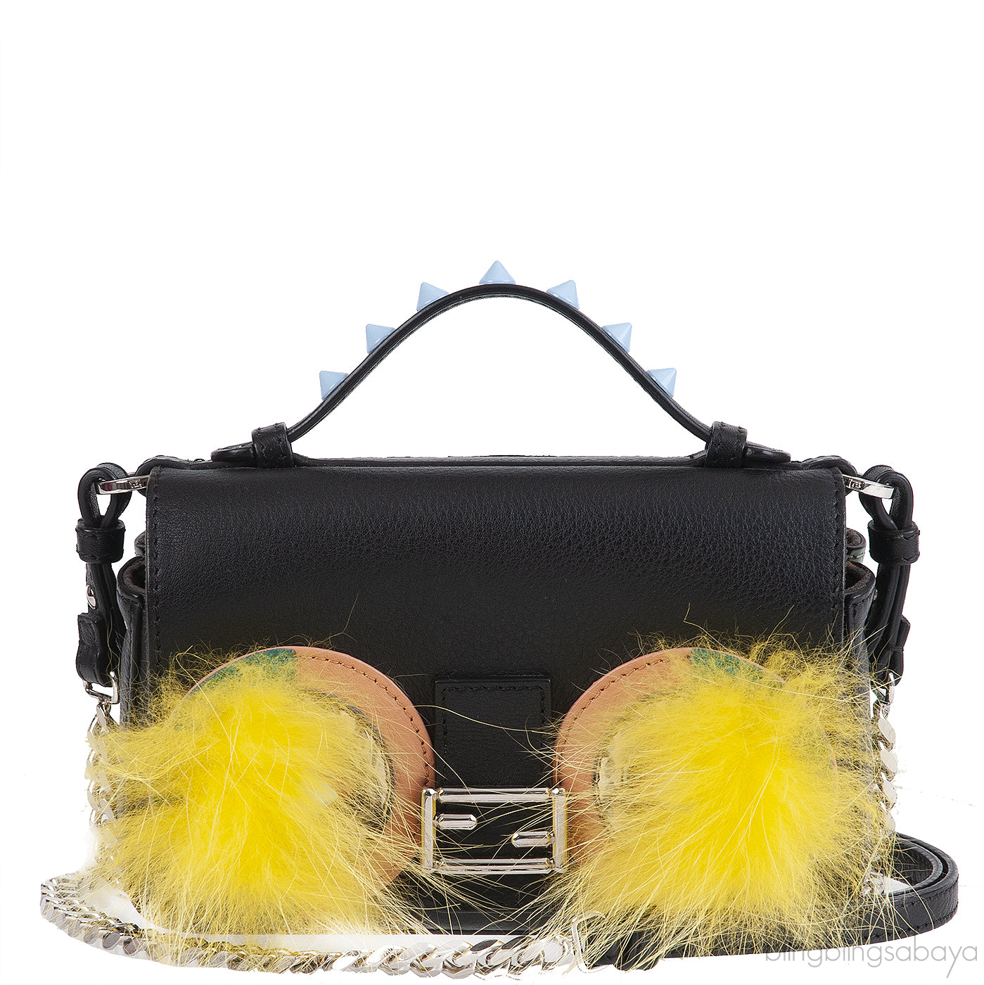 Fendi Baguette Micro Double-Sided Monster Crossbody Bag