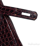 Birkin 35 Prune Crocodile Porosus GHW