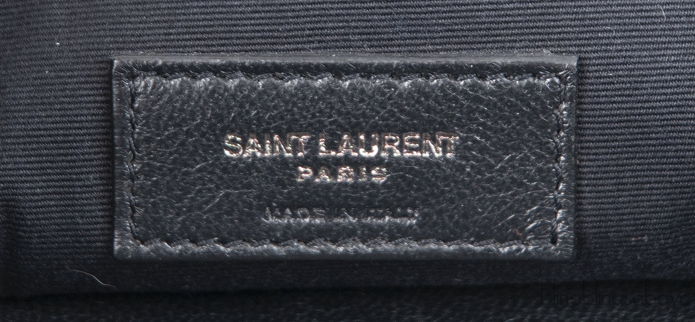 Yves Saint Laurent  Nikki Forest Green Medium Crinkled Leather Shoulder Bag