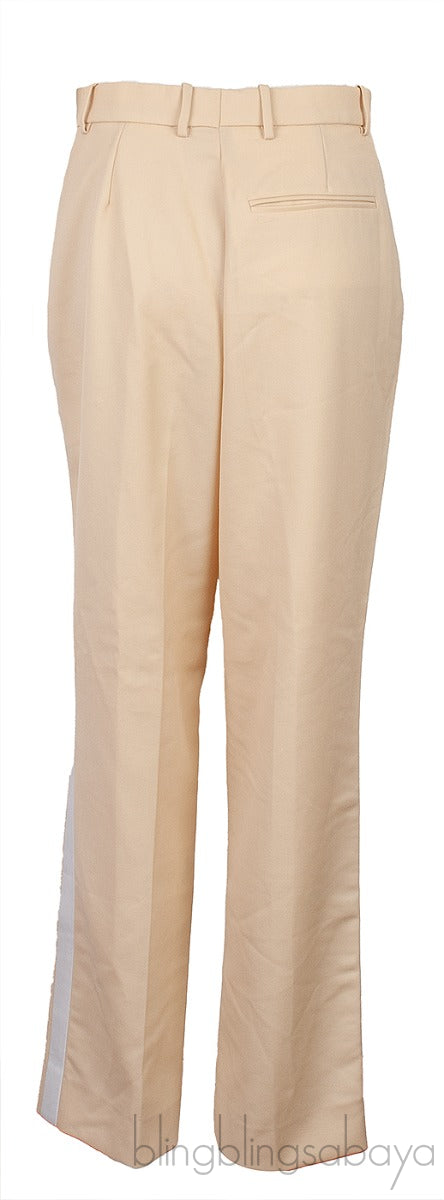 Beige & White Stripe Trouser