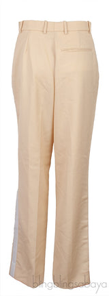 Beige & White Stripe Trouser