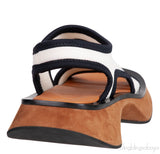 White Stretch Neoprene Sandals