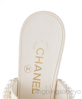 Off-white Pearl Slide Mule