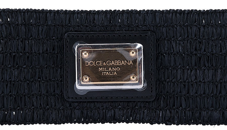 Dolce & Gabbana Black Elastic Waist Belt