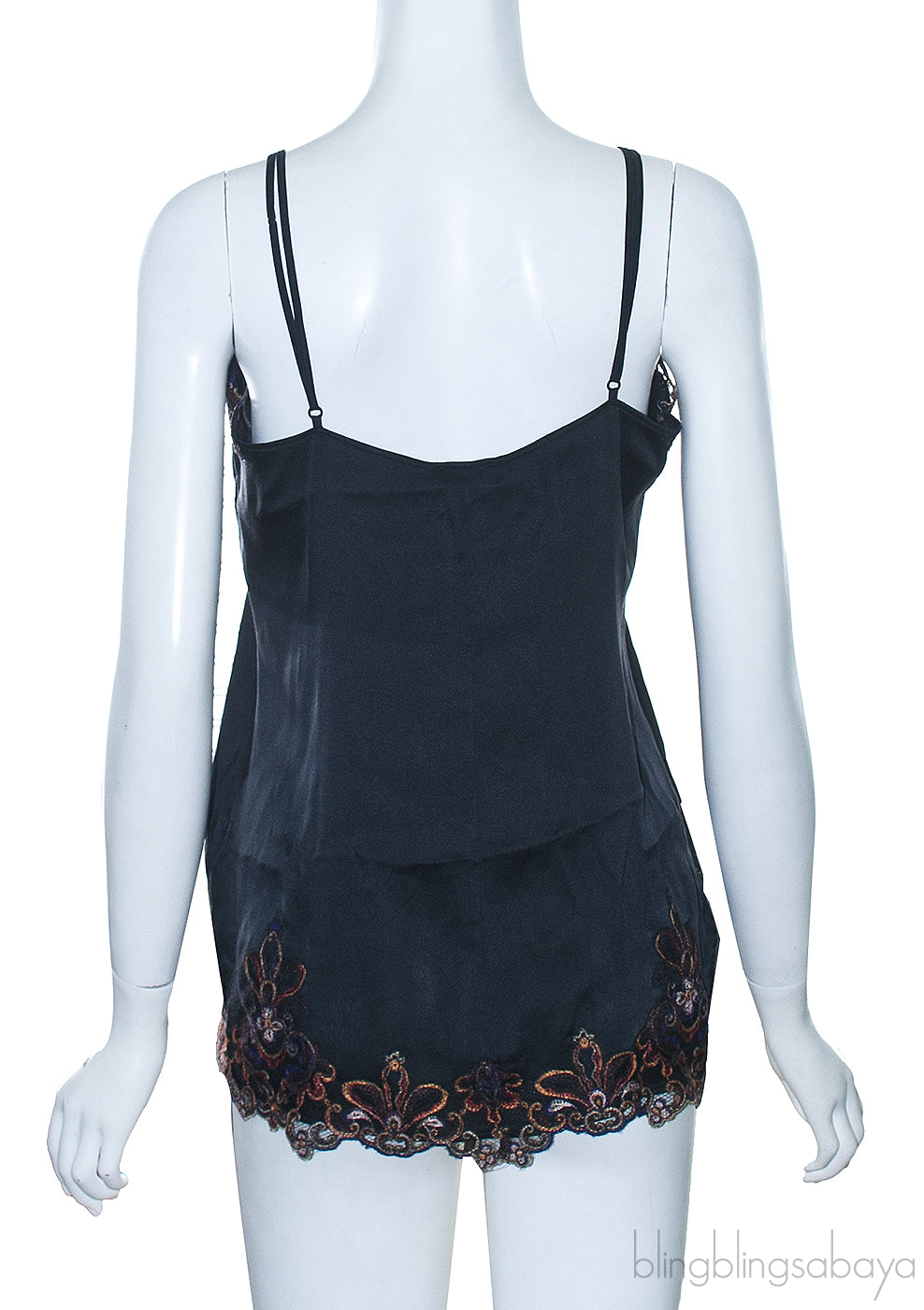 Black Lace Trim Camisole Top