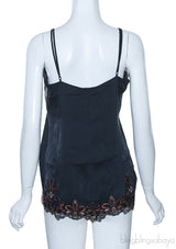 Black Lace Trim Camisole Top