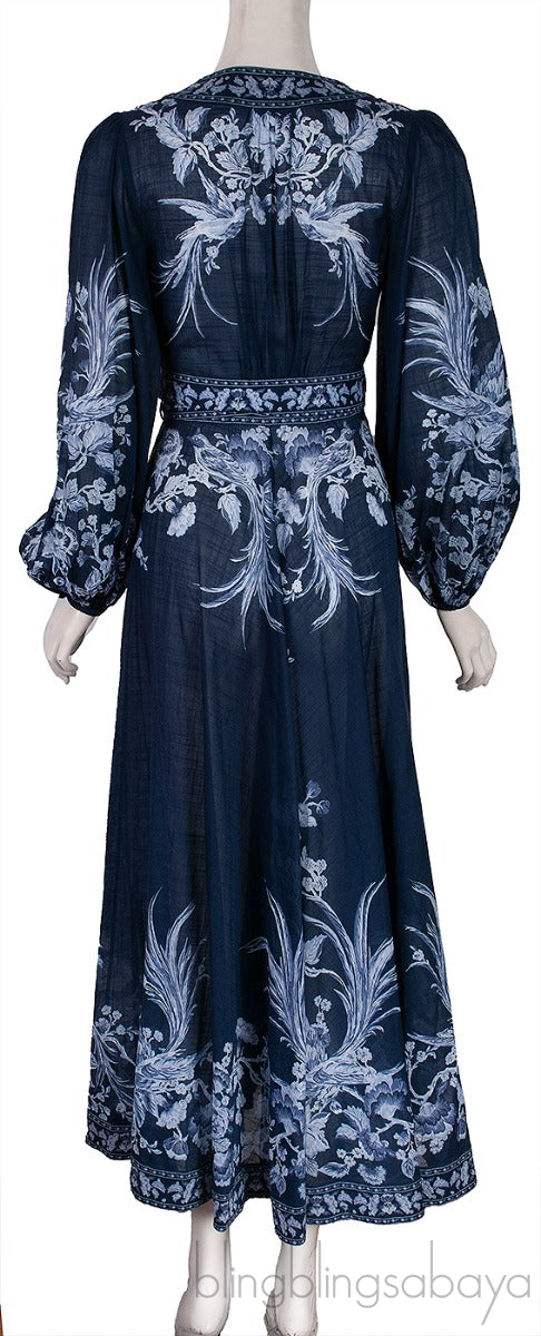 Aliane Floral Print Wrap Dress