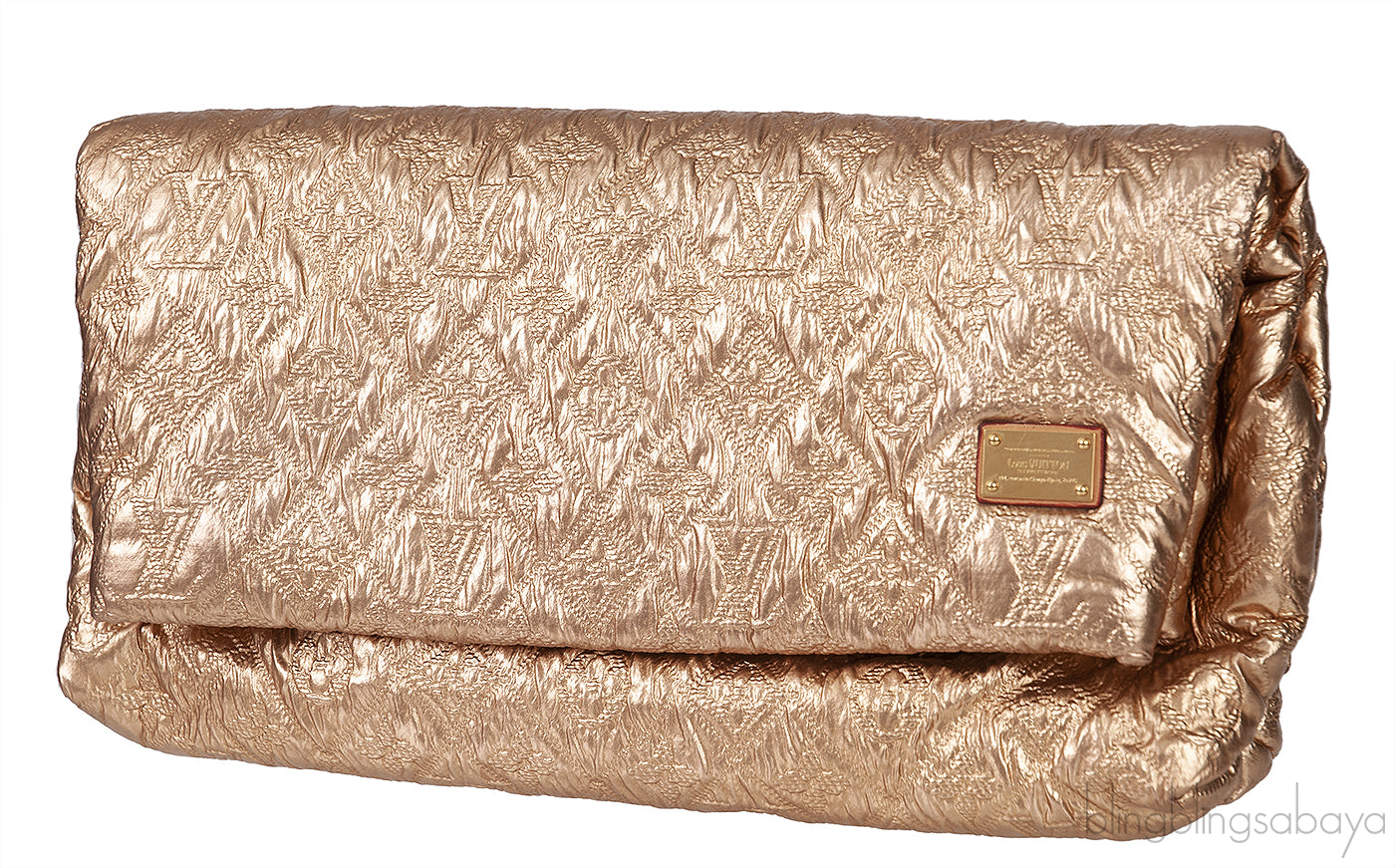 Monogram Lame Limelight Clutch
