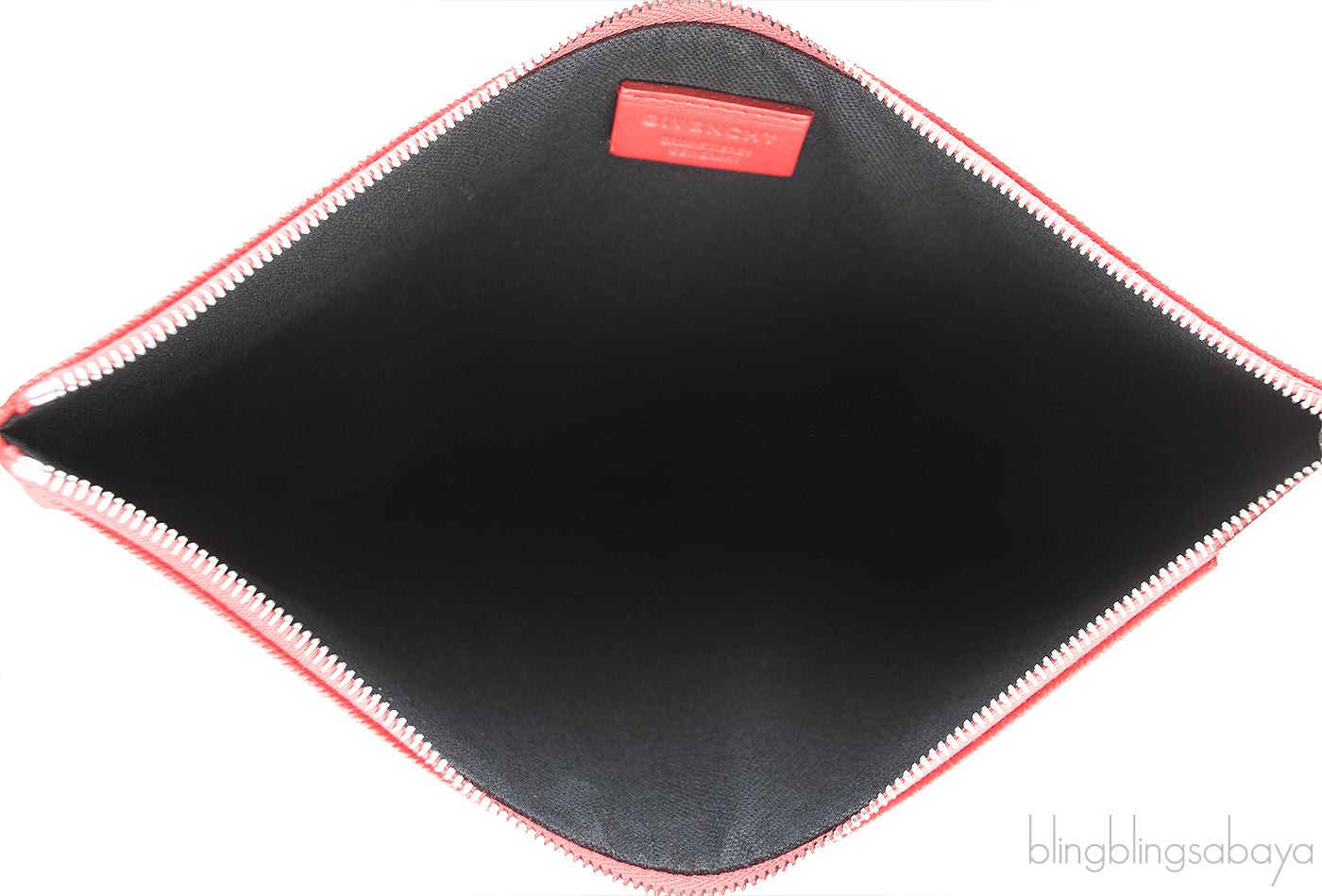 Red Iconic Print Pouch