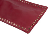 Dark Red Rockstud Large Clutch