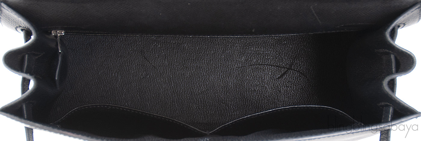 Kelly 32 Black Sellier Epsom PHW