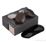 P8478 Aviator Black Sunglasses