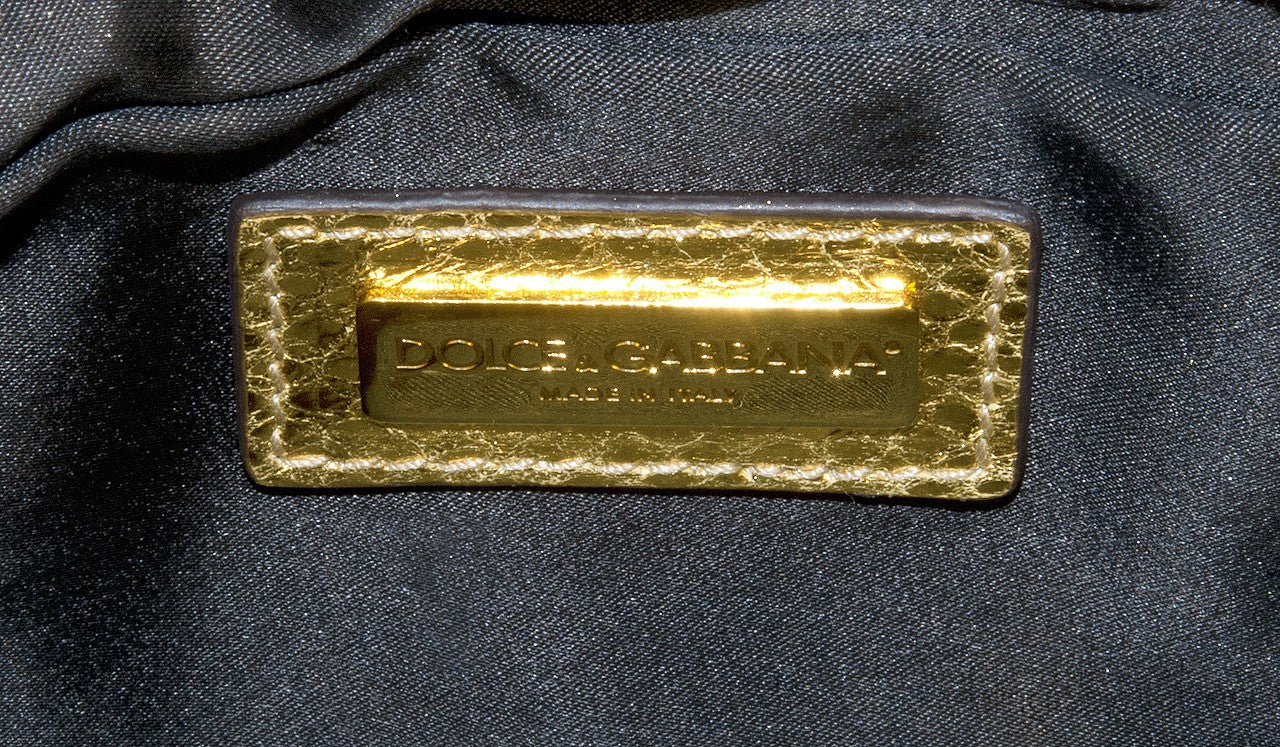 Gold Python Clutch Bag