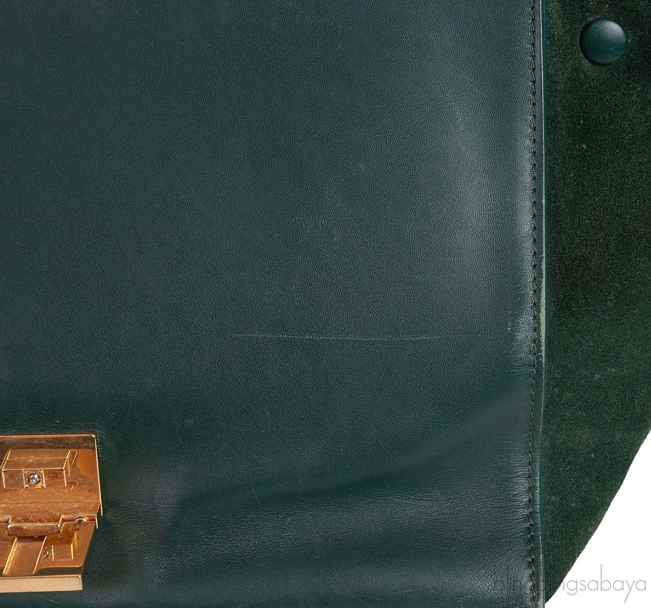 Trapeze Emerald Green Croc Embossed Shoulder Bag