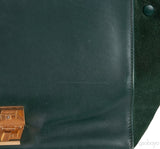 Trapeze Emerald Green Croc Embossed Shoulder Bag