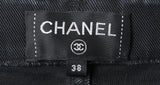 Chain Print Black Denim Jeans