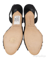 Manolo Blahnik Cassia Black Peep Slingback Pump
